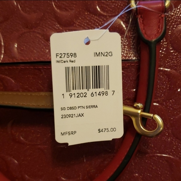 Coach Sierra and wallet set red embossed leather - Picture 6 of 6